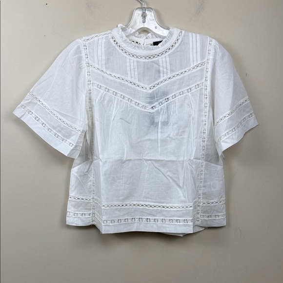New Rails White 100% cotton Lace Detail Daisy short sleeve Blouse - Picture 2 of 16
